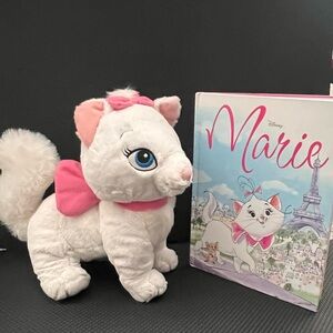 Disney Aristocats Marie Plush Cat 12” + Disney Marie Hardcover Book